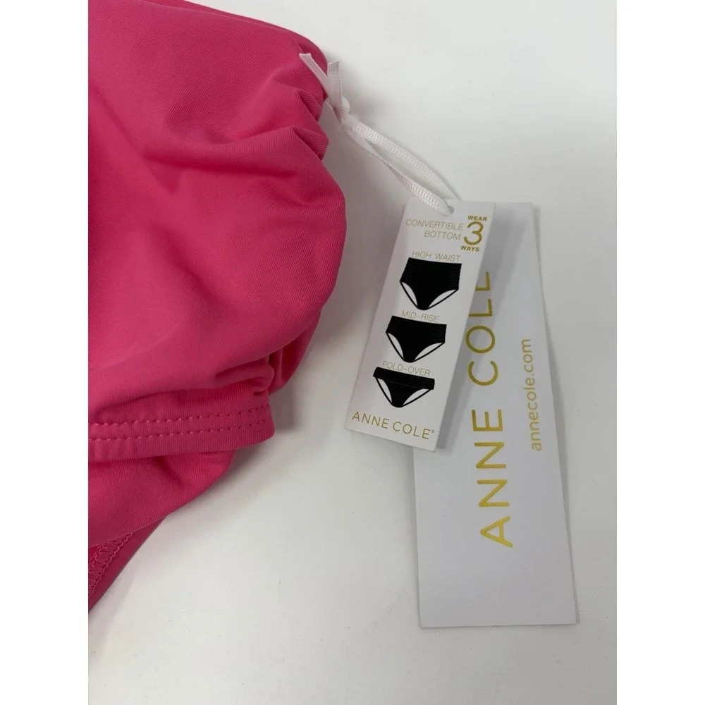 Anne Cole Womens XL Live In Color Convertible High Waist Shirred Swim Bottom 197